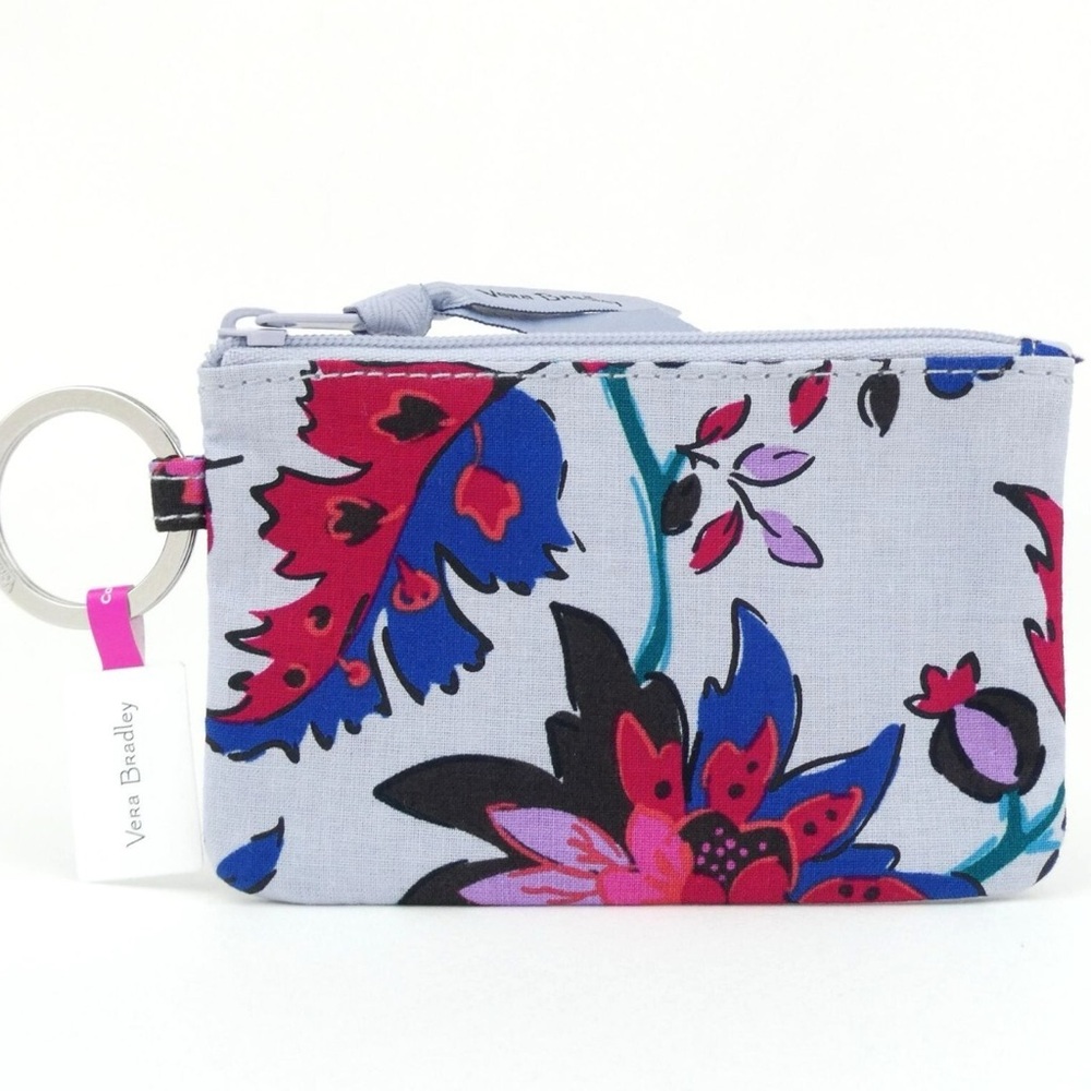 Vera Bradley| Vineyard Floral Cotton Zip ID Coin Purse